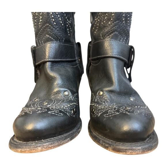 Black Star Boots Andromeda Knee High Studded Cowboy Boot Women size 6 - Picture 3 of 10